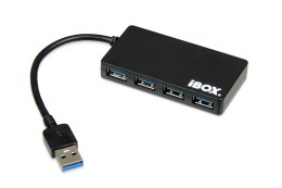 IBOX Hub USB iBOX IUH3F56 4xUSB 3.0, SLIM czarny