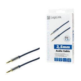 LogiLink Kabel audio stereo LogiLink CA10150 3,5 mm, M/M, 1,5m, niebieski