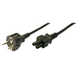 LogiLink Kabel zasilający LogiLink CP093 Schuko > C5 koniczynka VDE czarny 1,8m