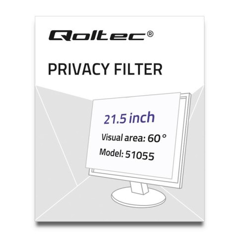 Qoltec Filtr prywatyzujący RODO Qoltec 21.5" (16:9)