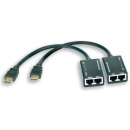 Techly Extender HDMI Techly EXT-E30D po skrętce Cat. 5e/6 do 30m, czarny