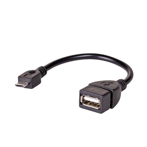 AKYGA Kabel USB 2.0 Akyga AK-AD-09 USB A(F) - micro USB B(M) 0,15m OTG czarny