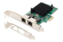 Digitus Karta sieciowa DIGITUS przewodowa PCI Express 2x RJ45 Gigabit 10/100/1000Mbps Low Profile