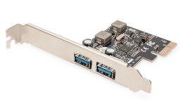Digitus Kontroler USB 3.0 DIGITUS PCIe, 2x USB 3.0, Low Profile, Chipset UPD720202