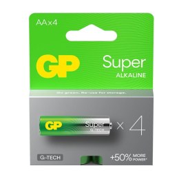 GP Recyko Bateria alkaliczna AA / LR6 GP Super Alkaline G-TECH - 4 sztuki