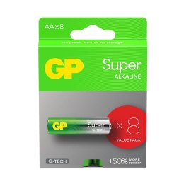GP Recyko Bateria alkaliczna AA / LR6 GP Super Alkaline G-TECH - 8 sztuk