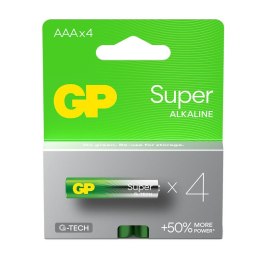 GP Recyko Bateria alkaliczna AAA / LR03 GP Super Alkaline G-TECH - 4 sztuki