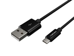 Natec Kabel USB 2.0 Type-C(M) - AM 1m oplot czarny Natec Prati