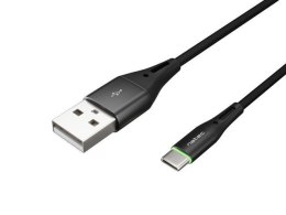 Natec Kabel USB 2.0 Type-C(M) - AM 1m oplot czarny led Natec Prati