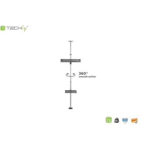 Techly Stojak podłogowo-sufitowy Techly 37"-70", 30kg