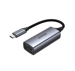 UNITEK Kabel Adapter Unitek V1413A USB-C -VGA, FHD, Alu, 0,15m