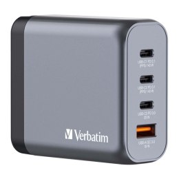 Verbatim Ładowarka sieciowa Verbatim GaN GNC-140 3xUSB-C PD (2x140W+20W) 1xUSB-A QC 3.0