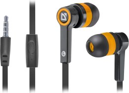 Defender Słuchawki z mikrofonem Defender PULSE 420 douszne 4-pin czarno-pomarańczowe