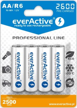 Everactive Akumulatorki AA/R6 everActive Professional Line 2600 mAh 4 sztuki
