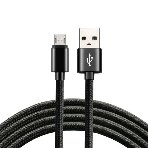 Everactive Kabel USB - micro USB everActive CBB-2MB 2m z obsługą szybkiego ładowania do 2,4A czarny