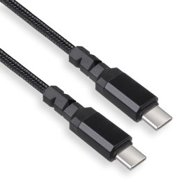 Maclean Kabel 2 x USB-C 15W Maclean MCE494 wspierający QC 3.0 przesył danych 3A czarny dł. 2m