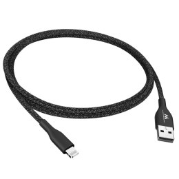 Maclean Kabel USB-Lightning Maclean MCE845B MFi Apple (Made for iPhone / iPod / iPad), 2.4A, 1m, czarny