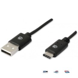 Manhattan Kabel Manhattan USB 2.0 MIC-C/A M/M 1m, czarny