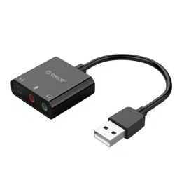 ORICO Karta dźwiękowa Orico SKT3-BK-BP zewnętrzna USB-A, 3 porty, mini jack