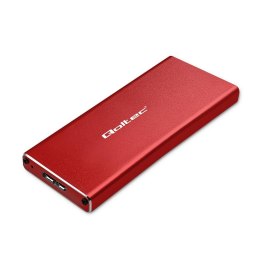 Qoltec Obudowa/kieszeń Qoltec na dysk M.2 SSD | SATA | NGFF | USB 3.0 | Super speed 5Gb/s | 2TB | Czerwony
