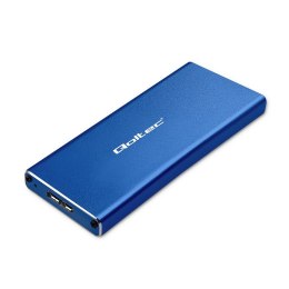 Qoltec Obudowa/kieszeń Qoltec na dysk M.2 SSD | SATA | NGFF | USB 3.0 | Super speed 5Gb/s | 2TB | Niebieski