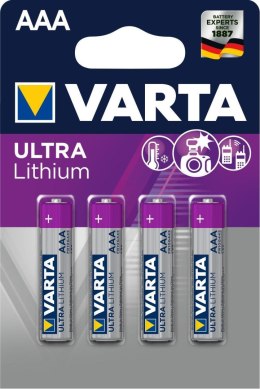 VARTA BATERIE Baterie VARTA Professional Lithium, Micro AAA - 4 szt