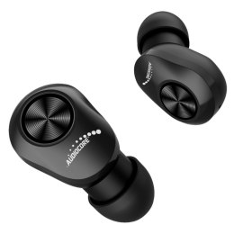 Audiocore Słuchawki z mikrofonem Audiocore AC580 douszne TWS BT 5.1 30mAh, baza do ładowania 300mAh, czarne