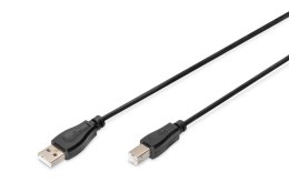 Digitus Kabel drukarkowy DIGITUS USB 2.0 A/M - B/M, 1,8m czarny