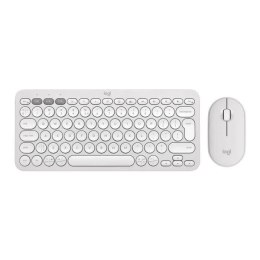 LOGITECH Zestaw bezprzewodowy klawiatura + mysz Logitech Pebble 2 Combo biały