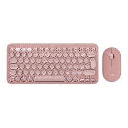 LOGITECH Zestaw bezprzewodowy klawiatura + mysz Logitech Pebble 2 Combo różowy