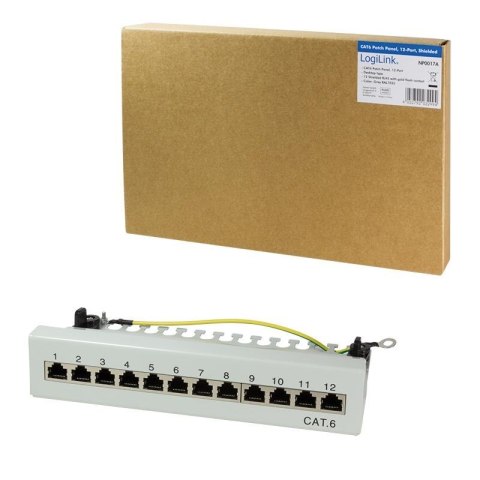 LogiLink Patch panel stacjonarny LogiLink NP0017A 12x RJ45 kat.6 ekranowany