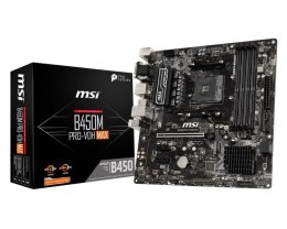 MSI Płyta MSI B450M PRO-VDH MAX/AMD B450M/DDR4/SATA3/M.2/USB3.1/PCIe3.0/AM4/mATX