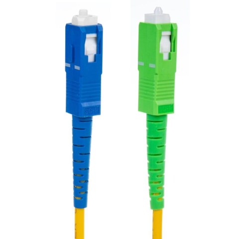 Maclean Patchcord światłowód kabel Maclean, SC/APC-SC/UPC SM 9/125 LSZH, jednomodowy, długość 15m, simplex, G657A2, MCTV-405