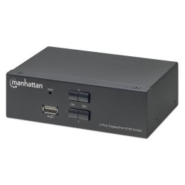Manhattan Przełącznik KVM Manhattan DisplayPort / USB 2x1 4K*60Hz