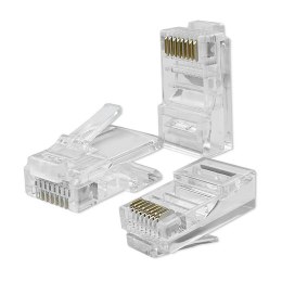 Qoltec Wtyk QOLTEC złącze modularne RJ45 | CAT6 | UTP | Pozłacane styki | 10 sztuk