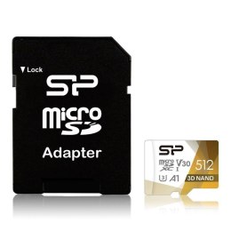 SILICON POWER Karta pamięci Silicon Power microSDXC Superior Pro 512GB V30 UHS-1 U3 A1 + ADAPTER microSD-SD