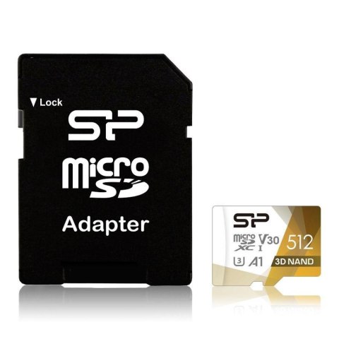 SILICON POWER Karta pamięci Silicon Power microSDXC Superior Pro 512GB V30 UHS-1 U3 A1 + ADAPTER microSD-SD