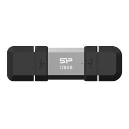 SILICON POWER Pendrive Silicon Power Mobile C51 128GB USB-A USB 3.2 Type-C 120MB/s Srebrny