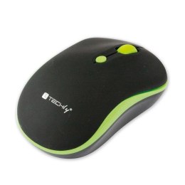 Techly Mysz bezprzewodowa Techly 1600dpi optyczna czarno-zielona