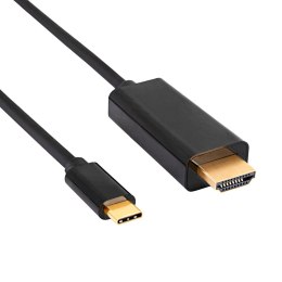 AKYGA Kabel adapter Akyga AK-AV-18 USB C - HDMI 4K 1,8m