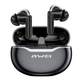 AWEI Słuchawki z mikrofonem Awei T50 Pro TWS Bluetooth + stacja dokująca - czarne