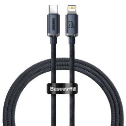 Baseus Kabel przewód USB-C / Typ-C - Lightning / iPhone 200cm Baseus Crystal CAJY000301 z obsługą szybkiego ładowania 20W PD