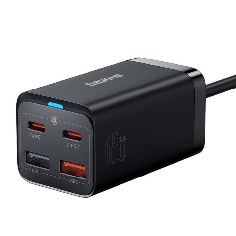 Baseus Ładowarka sieciowa Baseus GaN3 Pro CCGP040101 65W z 2 gniazdami USB-C PD oraz 2 gniazdami USB