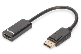 Digitus Kabel adapter DIGITUS DisplayPort, DP-HDMI typA, M/Ż 0,15m, DP 1.2