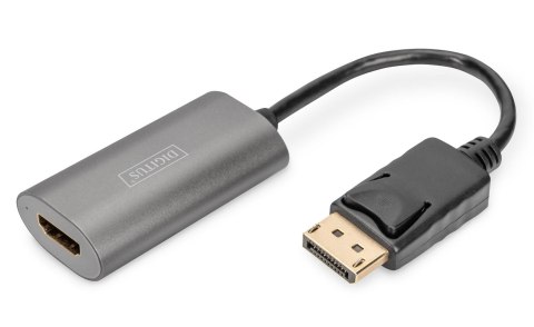 Digitus Kabel adapter DIGITUS DisplayPort z zatrzaskiem 8K 60Hz UHD Typ DP/HDMI A M/Ż czarny 0,15m