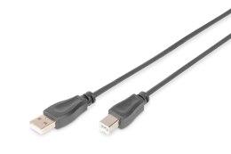 Digitus Kabel drukarkowy USB DIGITUS 2.0 A/M - USB B/M, 1,8m, miedź, czarny