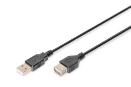 Digitus Przedłużacz USB 2.0 DIGITUS A/M - A/Ż, 3,0m, czarny