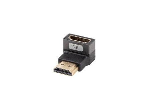 LANBERG Adapter Lanberg HDMI(F)->HDMI(F) 8K kątowy dół aluminimum srebrny