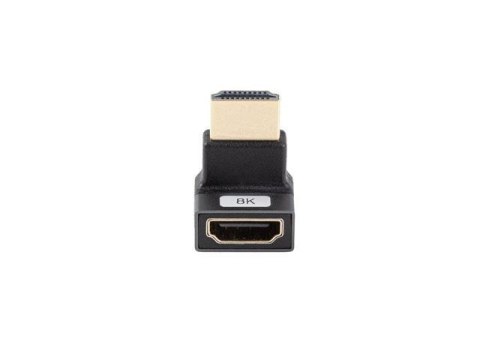 LANBERG Adapter Lanberg HDMI(F)->HDMI(F) 8K kątowy góra aluminimum srebrny