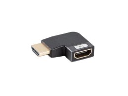 LANBERG Adapter Lanberg HDMI(F)->HDMI(F) 8K kątowy lewo aluminimum srebrny